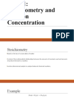 Topic 1 Stoichiometry and Solution Concentration