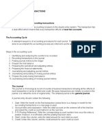 Accounting Cycle and Book of Accounts