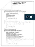 Os Assignment: 1. Write A Program in JAVA For FCFS CPU Scheduling. CODE