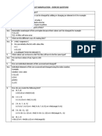 List Manipulation - Exercise Questions Check Point 7.1