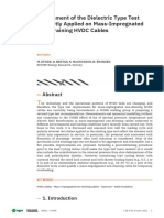 CSE - 22 Assessment of The Dielectric Type Test Currently Applied On Mass Impregnated Non Draining HVDC Cables