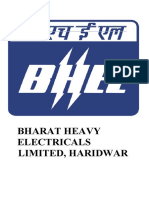 BHEL Haridwar Project Report