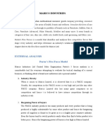 Marico Industries: External Analysis Porter's Five Force Model