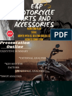 E&P Motorcycle Parts and Accessories: Marketing Plan Theme: Growth With Us, Creating Borderless Business Connection