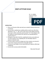 Sodhi's Attitude Scale