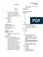 Reading and Writing 3 Q: Skills For Success Unit 1 Student Book Answer Key