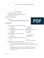 Lab Session 1: Introduction To Java Programming Language Objective