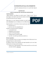 Adjustments For Financial Statements: Chapter One Capital Expenditure and Revenue Expenditure Capital Expenditure