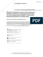 2017 - Efficacy of Cysteamine Cream in The Treatment of Epidermal Melasma, Evaluating by Dermacatch As A New Measurement Method. A Randomized Double Blind Placebo Controlled Study.