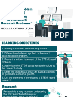 A Scientific Problem (Module 1) "Identifying STEM-based Research Problems"