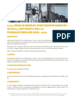 9 - 13 - 1 Iron in Beer by Spectrophotometry With 2,2-Bipyridyl or 1,10-Phenanthroline