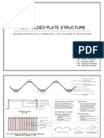 RCC Folded Plate Structure: Building Construction - Semester 9 - Sir JJ College of Architecture