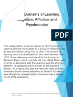 Report On Domains of Learning