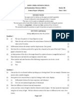 Annual Examination Grade 9 Physics