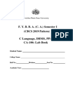 3) F.Y.B.B.A. (C.A.) - Sem - I - LabBook - 2019 - Pattern - 08.07.2021