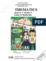 Mathematics: Quarter 2: Module 5 Laws of Radicals