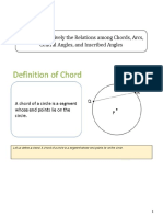 Lesson 4: Deriving Inductively The Relations Among Chords, Arcs, Central Angles, and Inscribed Angles