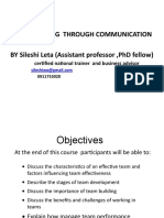 Team Building Through Communication by Sileshi Leta (Assistant Professor, PHD Fellow)