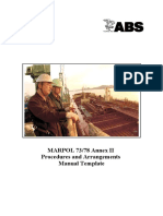 MARPOL 73/78 Annex II Procedures and Arrangements Manual Template