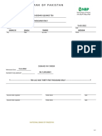 Automatic Bank Draft Authorization Form: National Bank of Pakistan National Bank of Pakistan