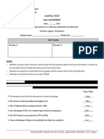 AE1 Sample Test - Test Paper