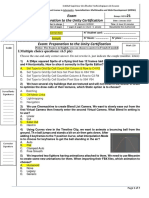 Exam Preparation To The Unity Certification: I.Multiple Choice Questions: (6.5 PTS)