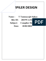 C Program To Construct Predictive / LL (1) Parsing Table For The Grammar Rules: A Aba, B BB - @