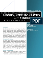 CE 121 LAB 2 Density Specific Gravity and Absorption of Fine and Coarse Aggregates