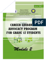 Career Guidance Advocacy Program For Grade 12 Students: Patin-Ay National High School