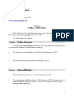 Legal Writing in English: Exercises Modifiers and Parallelism