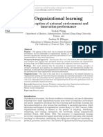 Organizational Learning: Perception of External Environment and Innovation Performance