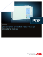 Line Distance Protection REL670 ANSI: Operator's Manual