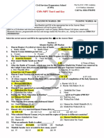 CSPs MPT Test-I and Key