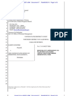 Essler@usdoj - Gov: Defendant'S Opposition To Plaintiff'S Ex Parte Application For Order Shortening Time