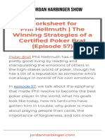 Worksheet For Phil Hellmuth - The Winning Strategies of A Certified Poker Brat Episode 57