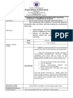 Activity Completion Report: Department of Education