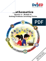 Mathematics: Quarter 2 - Module 6: Solving Problems Involving Circles