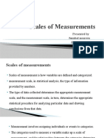 Scales of Measurements