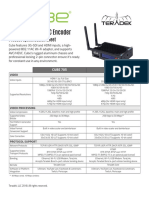 Cube 705/755 HEVC Encoder: Product Specification Sheet