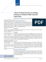 Research Report: Effect of Neck Exercise On Sitting Posture in Patients With Chronic Neck Pain