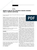 Methods To Study The Ionic Conductivity of Polymeric Electrolytes Using A.C. Impedance Spectros