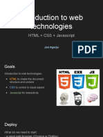 Introduction To HTML+CSS+Javascript