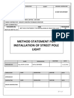 Method Stament For Street Pole Light