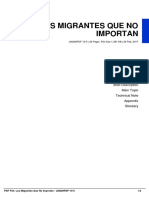 Los Migrantes Que No Importan: Table of Content