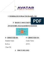 I Nformatics Practices (065) - Xii: Inventory Management System