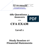 681 Questions + Answers: Cfa Exam