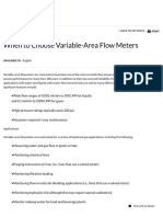 When To Choose Variable-Area Flow Meters From Masterflex