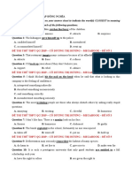 Mark The Letter A, B, C, or D On Your Answer Sheet To Indicate The Word(s) CLOSEST in Meaning To The Underlined Word(s) in Each of The Following Questions