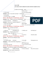 Mark The Letter A, B, C, or D On Your Answer Sheet To Indicate The Sentence That Best Completes Each of The Following Exchanges