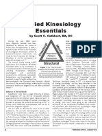 Applied Kinesiology Essentials DR S Cuthbert Townsend Letter Jan.2016